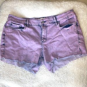Jessica Simpson acid wash cutoff shorts